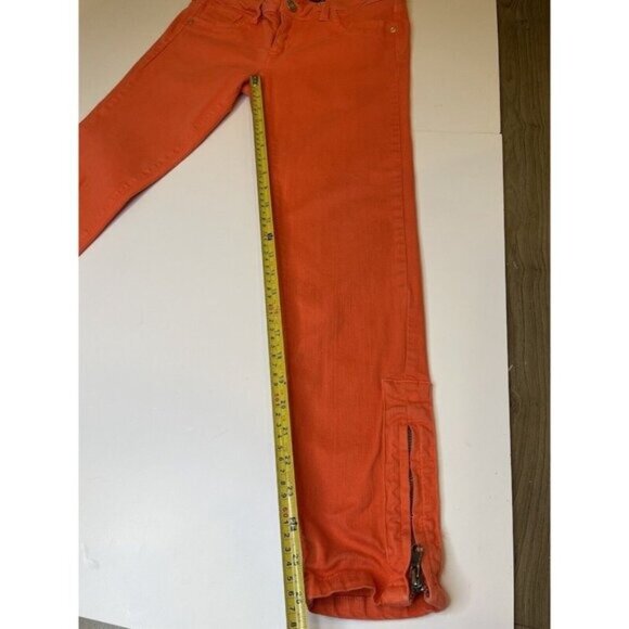 Porsche Design Women’s Jeans Orange Skinny Mid Rise Ankle Slim 30x26 - Picture 10 of 13